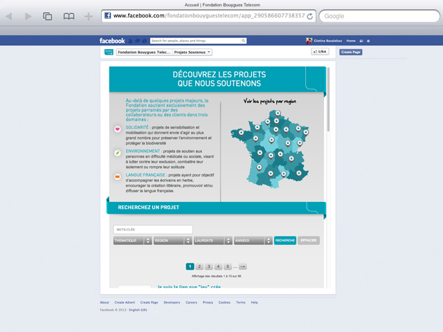 Facebook screenshot - fondationbouygues